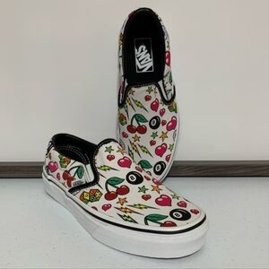 Vans Classic Slip-Ons Nostalgia Girl Multi/True Sneaker Shoes-Size 9.5